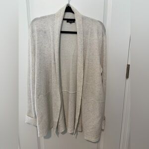 Verve Ami Light Gray Open-Front Cardigan